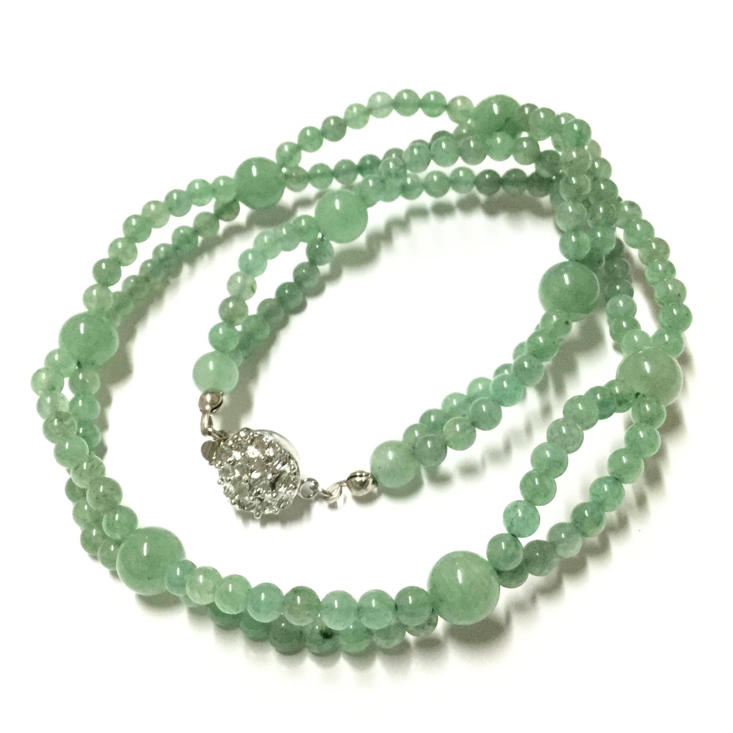 癒しの森林カラー☆ ヒーリングストーン 天然石 グリーンアベンチュリン ネックレス