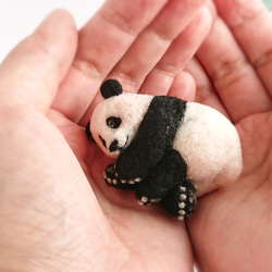 羊毛フェルト ポメラニアンのフラワーバスケット 白ポメ 羊毛フェルト