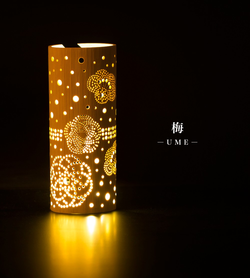 オリジナルプレゼント【梅―ＵＭＥ―】竹あかりランプシェード