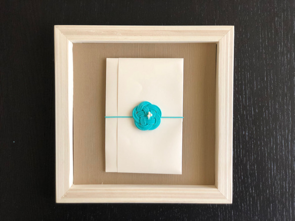 水引梅のポチ袋✴︎お正月✴︎心付け✴︎2枚セット（翡翠とグレー）8×12cm 3枚目の画像