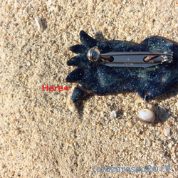 ★訳ありお値引き★Shippou Brooch Squid/ 七宝焼きブローチ イカ 4枚目の画像