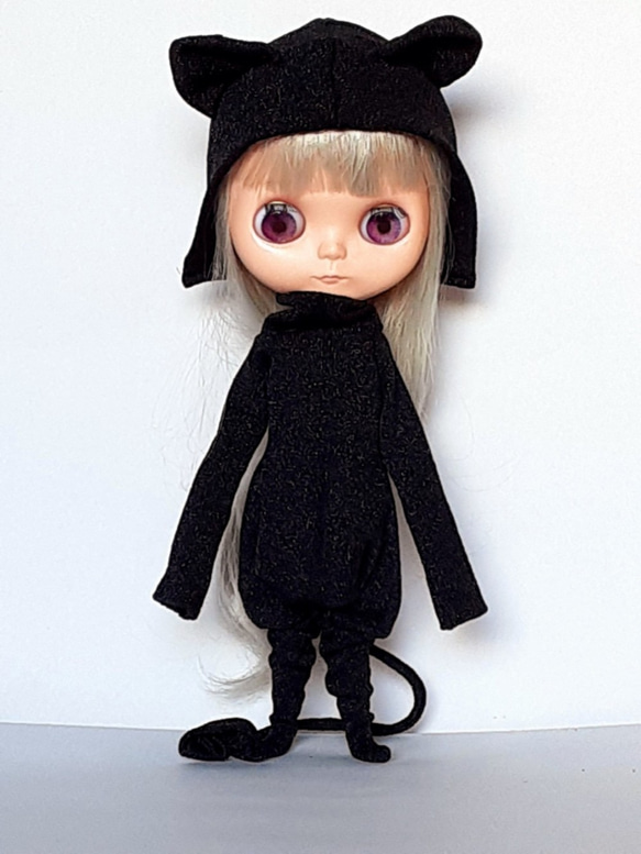 ブライスサイズ♡バルーン袖の黒ワンピース♡