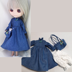 ブライス服　ピンタックワンピース.パンツ,バック　型紙　 2枚目の画像