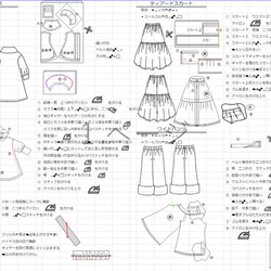 ブライス服　リカちゃん服　バルーンワンピース　型紙セット 4枚目の画像