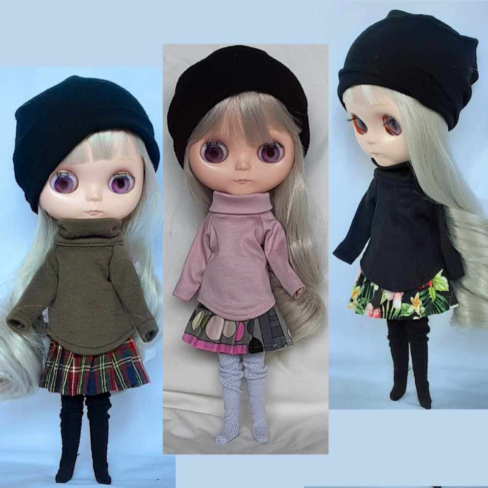 オビツ11プチブライスサイズドール服ハンドメイドスチパン服ユニ