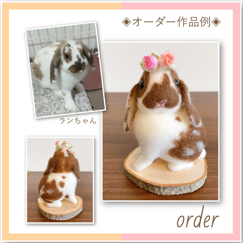 うさぎ オーダー 人形 愛兎 羊毛フェルト その他人形 cotta 通販