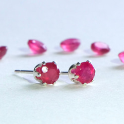 ルビー ピアス（スタッド・一粒） の人気通販｜Creema(クリーマ) 国内