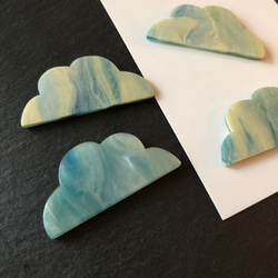 【SALE】［4pcs］雲のようなアクリルパーツ［B］*デコパーツ、カボション　 2枚目の画像