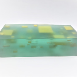 ガラス　オブジェ　置物　積層ブロック 4枚目の画像