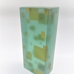 ガラス　オブジェ　置物　積層ブロック 2枚目の画像