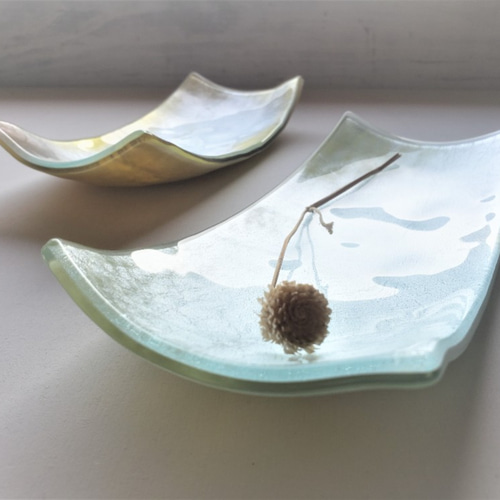 ガラスの器 銀澄長角R皿 長皿 スタジオ シャイン 通販 11700866