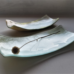 ガラスの器　銀澄長角Ｒ皿　 6枚目の画像