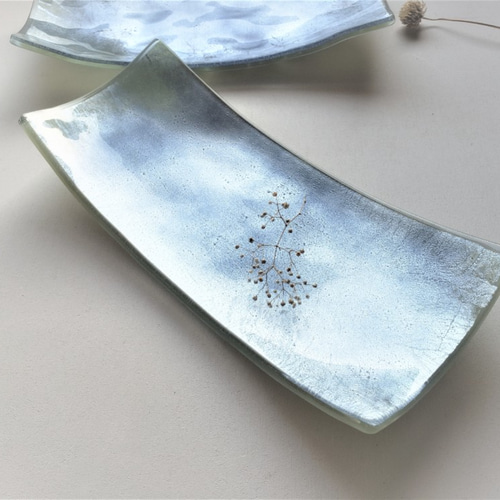 ガラスの器 銀澄長角R皿 長皿 スタジオ シャイン 通販 11700866