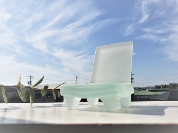 ガラスの椅子マット　置物　オブジェ　インテリア　 3枚目の画像