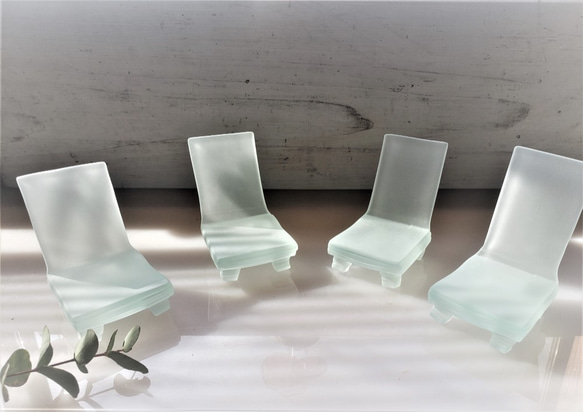 ガラスの椅子マット　置物　オブジェ　インテリア　 8枚目の画像