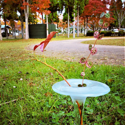 ガラスの一輪挿し　花器　アクア 3枚目の画像