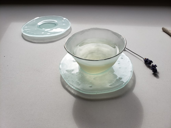 ガラス　冷茶グラス用茶托　　 2枚目の画像