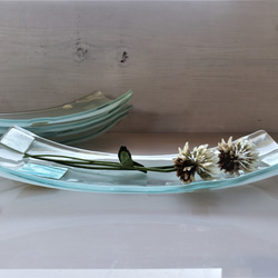 ガラスの器　銀澄並べ長角Ｒ皿 4枚目の画像