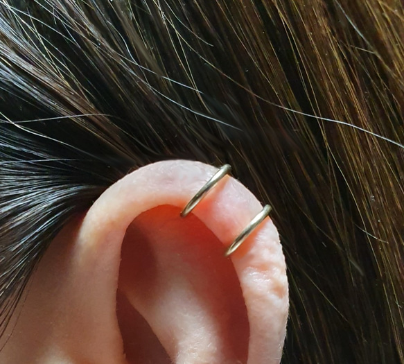 耳骨夾, 免運費, 14kgf / Silver Upper Band Cartilage Ear Cuff 第2張的照片