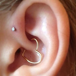 耳骨夾, 免運費, Single of Helix Heart Cartilage Earring 第4張的照片