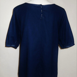 コットンリネン cotton linen Smock indigo 3枚目の画像