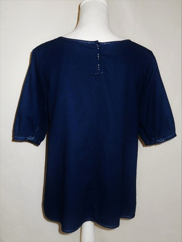 コットンリネン cotton linen Smock indigo 3枚目の画像