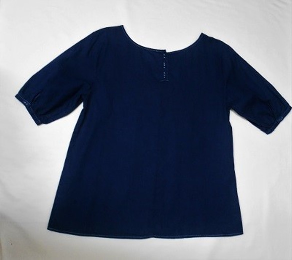 コットンリネン cotton linen Smock indigo 5枚目の画像