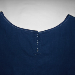 コットンリネン cotton linen Smock indigo 6枚目の画像