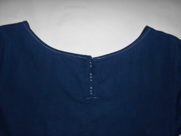 コットンリネン cotton linen Smock indigo 6枚目の画像