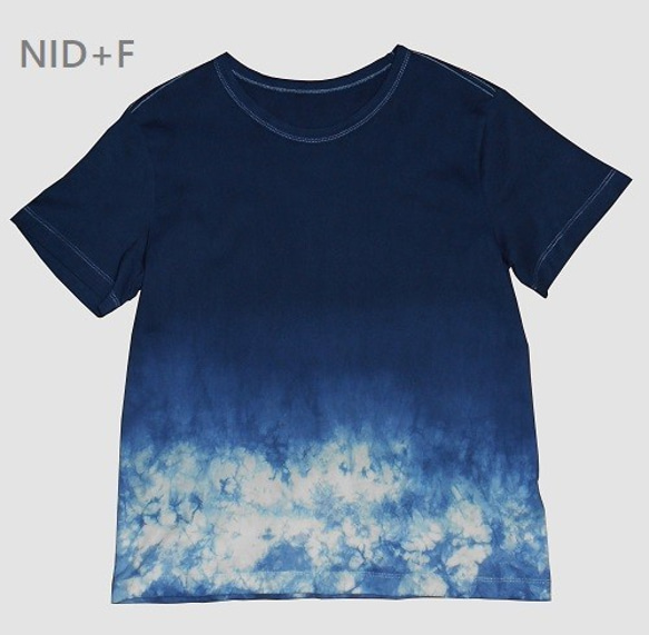 T-shirt deepsea indigo type-A cotton100% 1枚目の画像