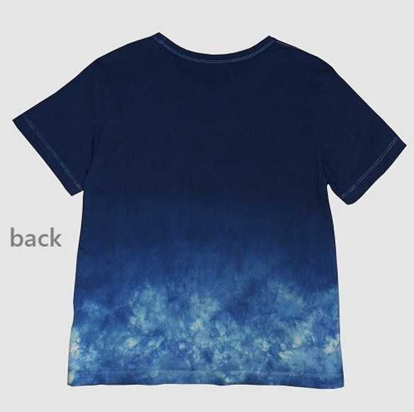 T-shirt deepsea indigo type-A cotton100% 2枚目の画像