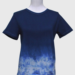 T-shirt deepsea indigo type-A cotton100% 3枚目の画像