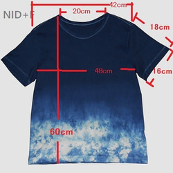 T-shirt deepsea indigo type-A cotton100% 7枚目の画像