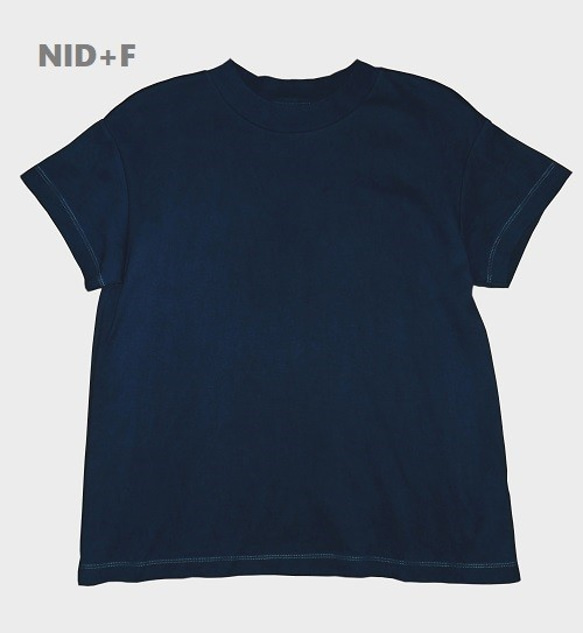 T-shirt muji dark indigo type-B cotton100% 1枚目の画像