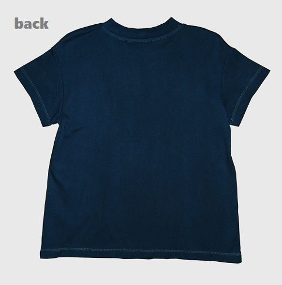 T-shirt muji dark indigo type-B cotton100% 2枚目の画像