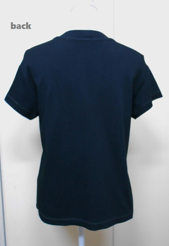 T-shirt muji dark indigo type-B cotton100% 6枚目の画像