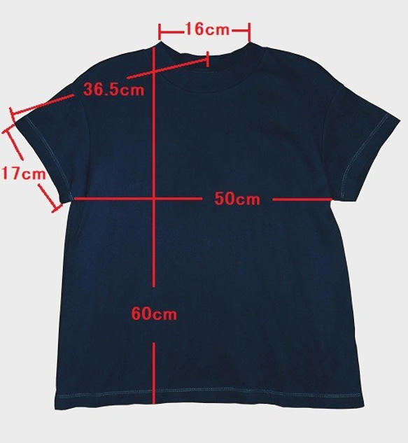 T-shirt muji dark indigo type-B cotton100% 8枚目の画像