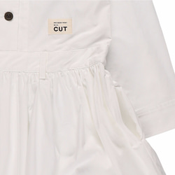 CUT JUMPSUITS DRESS / WHITE［シンプルなのに個性的］ 10枚目の画像