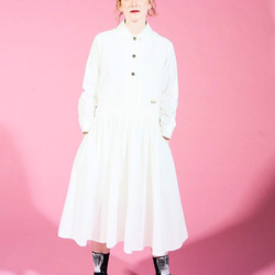 CUT JUMPSUITS DRESS / WHITE［シンプルなのに個性的］ 15枚目の画像