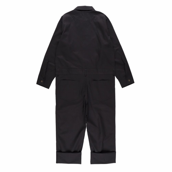 [S完売]［VOGUE掲載］CUT JUMPSUITS / BLACK［タイトなサイジングとシンプルなデザイン］ 2枚目の画像