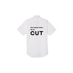 MEN & WOMEN CUT STAFF SHIRT / BLACK 2枚目の画像