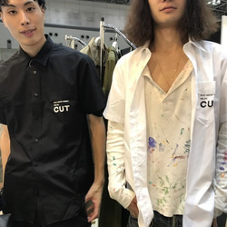 MEN & WOMEN CUT STAFF SHIRT / BLACK 3枚目の画像