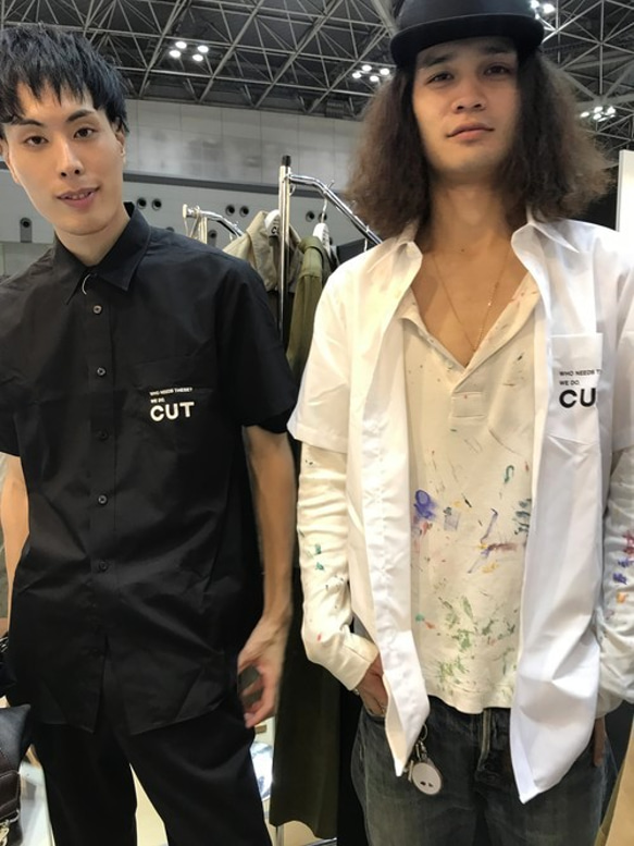 MEN & WOMEN CUT STAFF SHIRT / BLACK 3枚目の画像