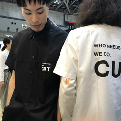 MEN & WOMEN CUT STAFF SHIRT / BLACK 4枚目の画像