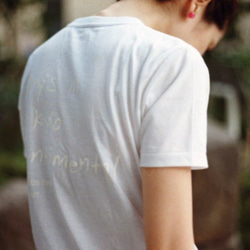【上質で柔らな手ざわり 】ワンポイント刺繍Tシャツ【サックスブルー】made in japan 7枚目の画像