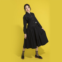 【再入荷】CUT JUMPSUITS DRESS / BLACK［シンプルなのに個性的］ 10枚目の画像