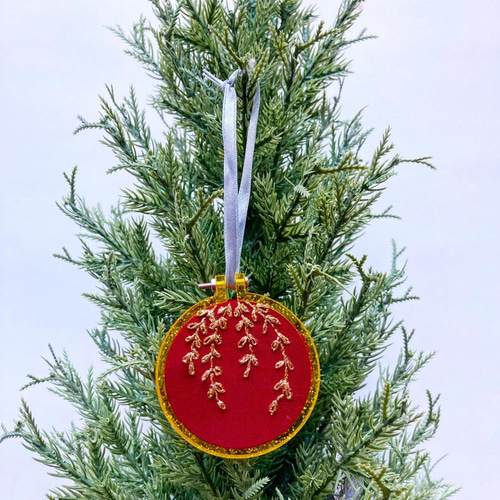 刺繍オーナメントキット・オリジナルアクリルミニ刺繍枠5個セット