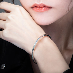 ELB0007S槌目シルバーバングル ¥ 5,500　Elenore　Jewelry　エレノアジュエリー 7枚目の画像