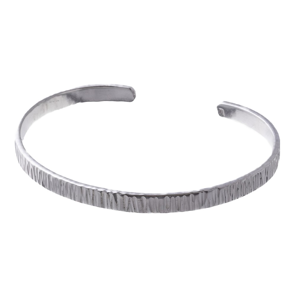 ELB0005S　縦槌目シルバーバングル　Elenore　Jewelry　エレノアジュエリー