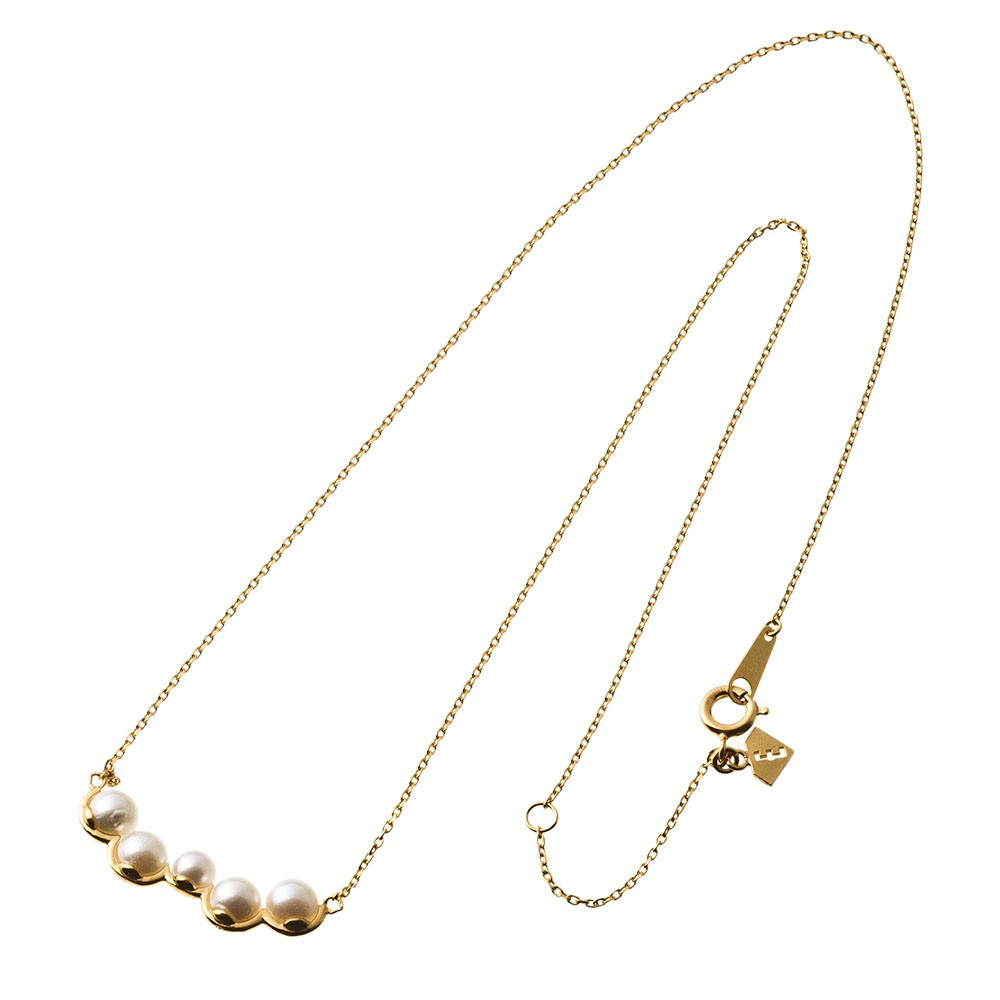 Random pearl bar necklace ランダムパールバーネックレス 　ELP0007SG